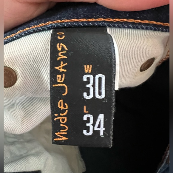 Nudie Jeans | Sharp Bengt Style in a Recycle Dark Worn Wash - W 30” L 34” - Picture 5 of 7